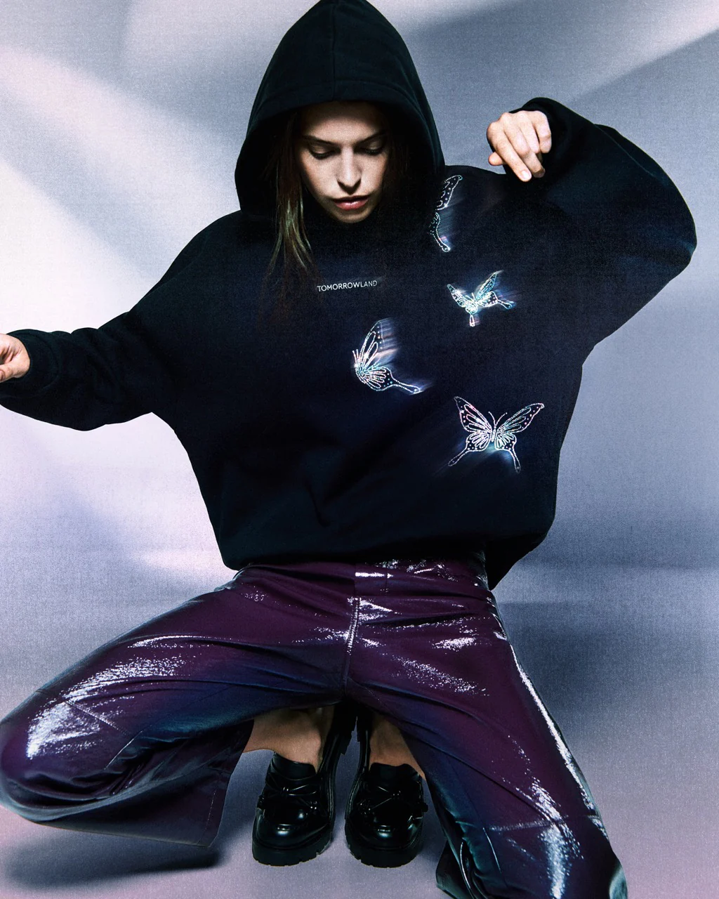 Butterfly Sparkle Hoodie Women - Image 2